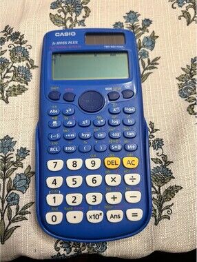 Casio fx-300ES PLUS Scientific Calculator Blue Two Way Power w/ Cover Tested